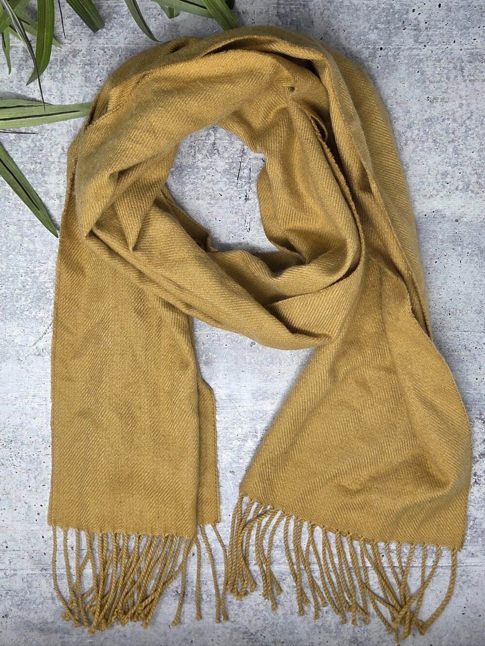 Better Than Cashmere Tan Fringe Scarf